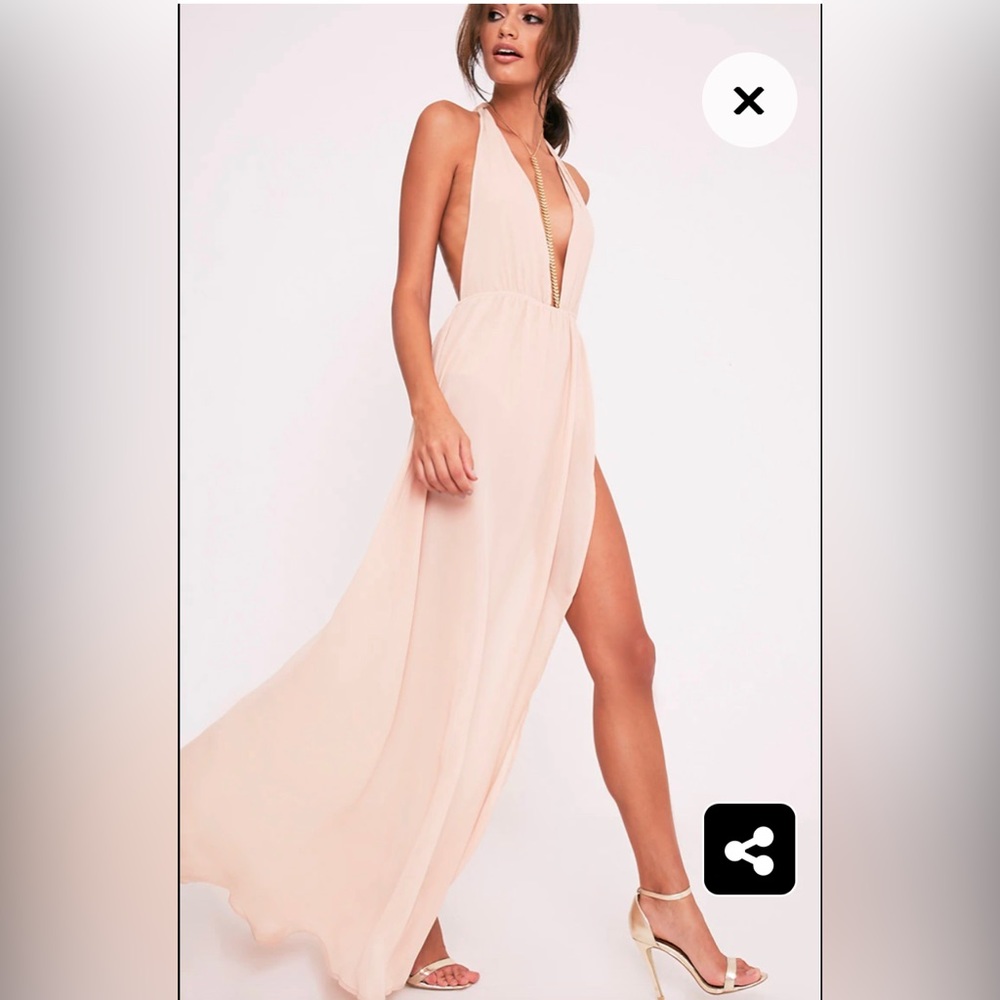 Pretty Little Thing Halter Maxi Dress